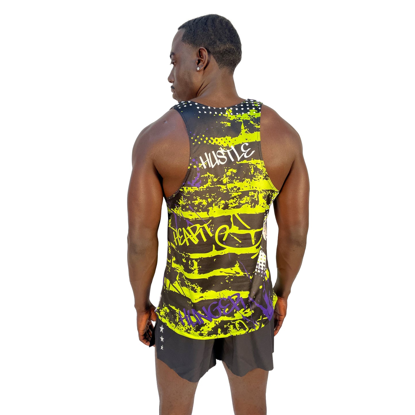 Men's Graffiti Wall Singlet Black