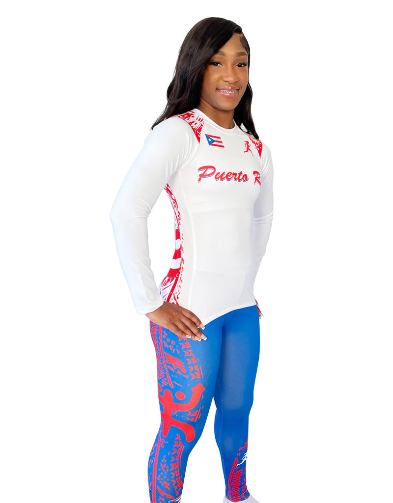 Custom Sublimated Long Sleeve Tight Top with Tight Bottom Women