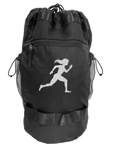 Running Woman Bucket Backpack
