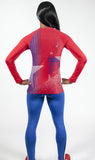 T15121 - Custom Sublimated Long Sleeve Tight Top with Non-Sublimated Tight Bottom