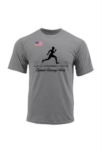 SPEED ALWAYS WINS HEATHER GREY YOUTH T-SHIRT