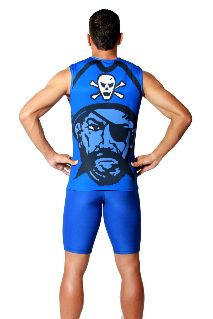 Men's Custom Sublimated Sleeveless Compression Top with Compression Short