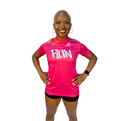 Women's Muti-Color Graffiti  Power Passion Pride Short Sleeve