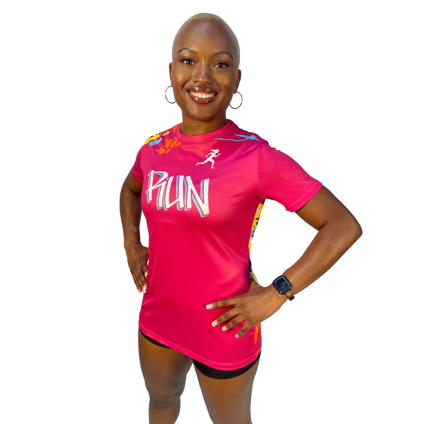 Women's Muti-Color Graffiti  Power Passion Pride Short Sleeve