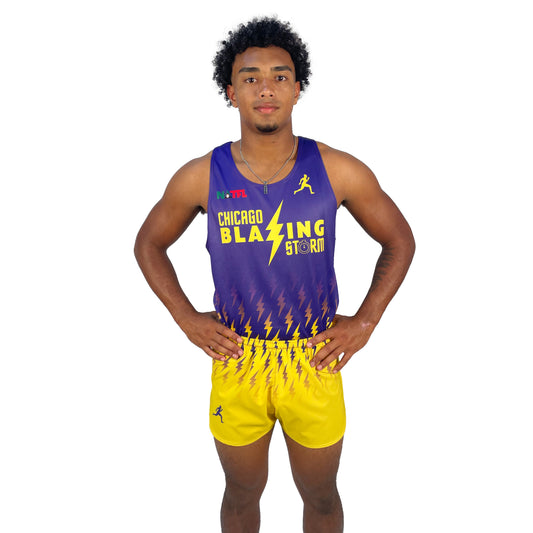Custom Sublimated Running Singlet with Split Short