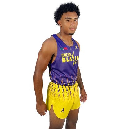 Custom Sublimated Running Singlet with Split Short