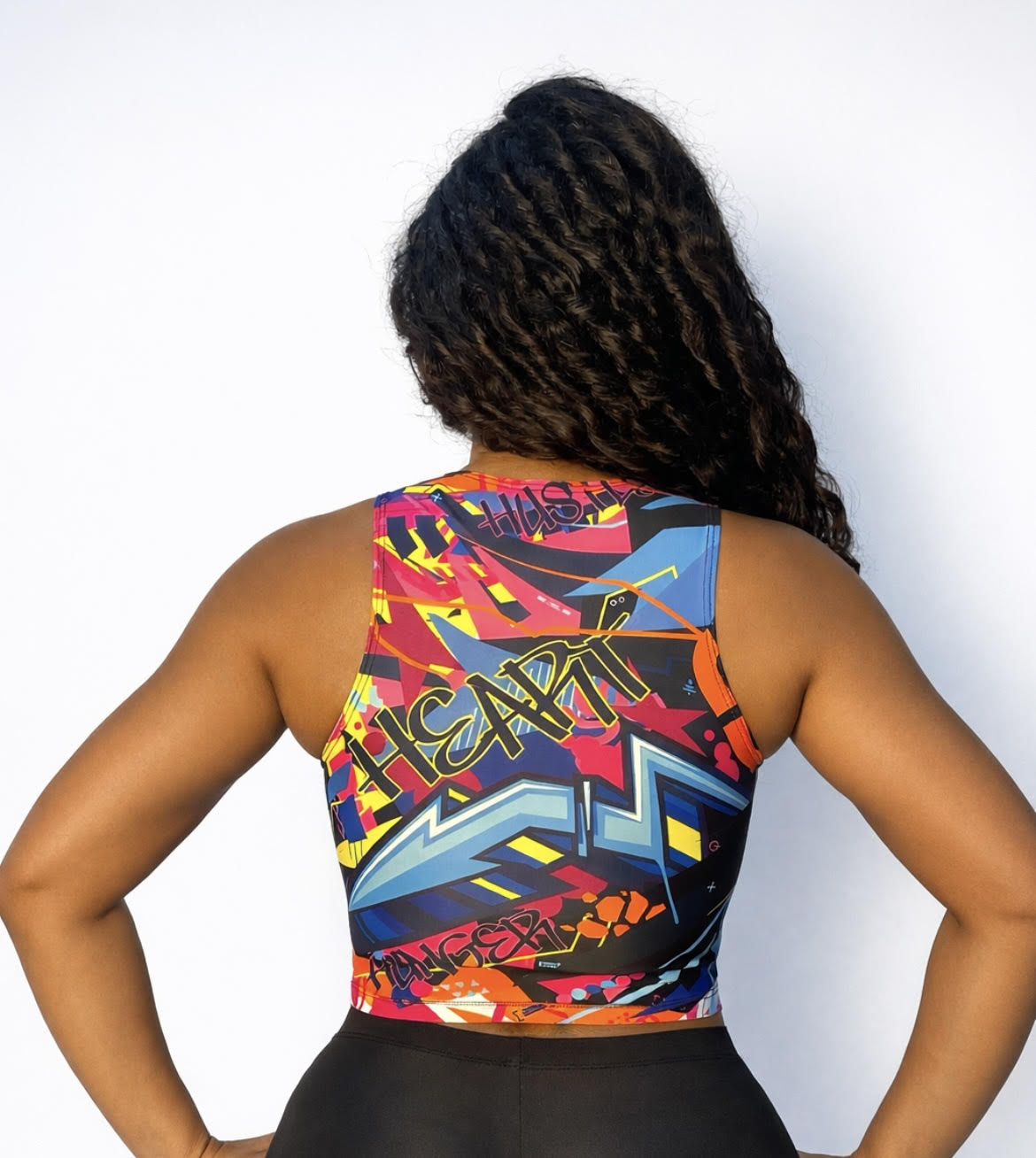Women's Compression Tank Crop with Middle Zipper