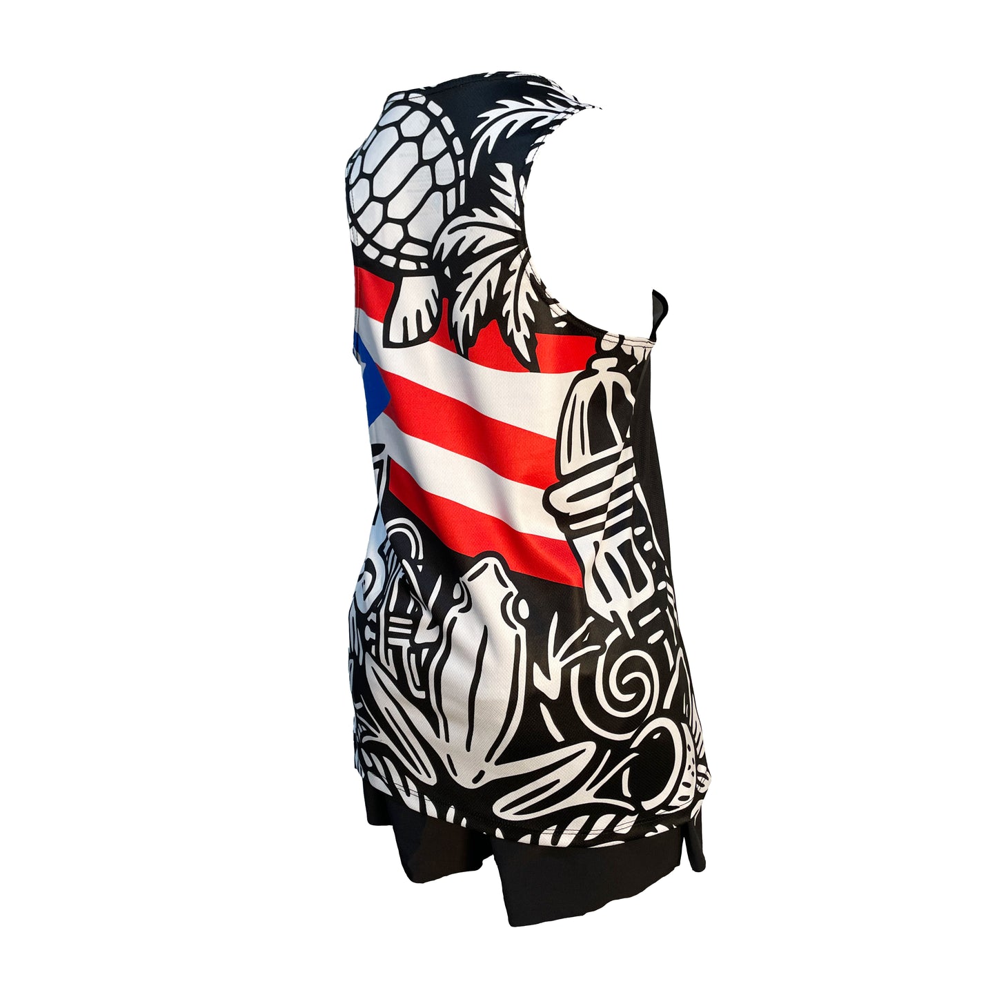 Puerto Rico Premium Black Singlet Women