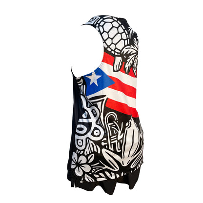 Puerto Rico Premium Black Singlet Women