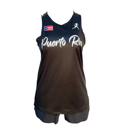 Puerto Rico Premium Black Singlet Women