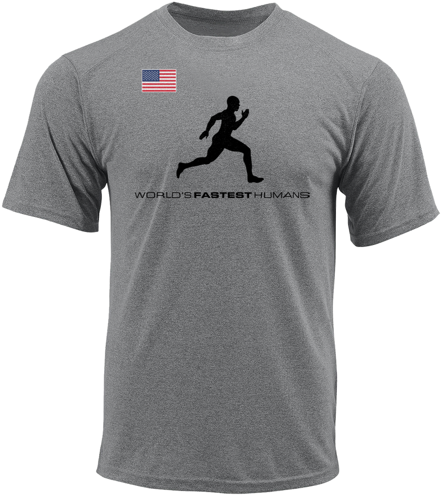 Team USA Running Man Dry Blend Shirt World s Fastest Humans