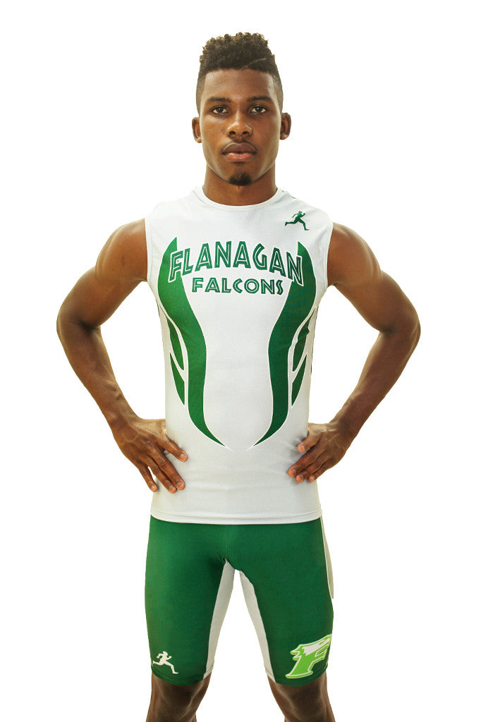 Men's Custom Sublimated Sleeveless Compression Top with Compression Sh –  World's Fastest Humans