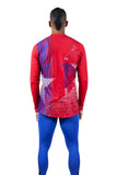 T15122 - Custom Sublimated Long Sleeve Tight Top with Non-Sublimated Tight Bottom