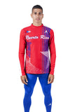 T15122 - Custom Sublimated Long Sleeve Tight Top with Non-Sublimated Tight Bottom