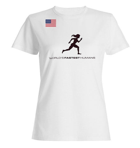Team USA Running Woman Dry Blend Shirt (Y)