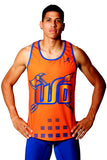 Men's Custom Sublimated Running Singlet with Compression Short